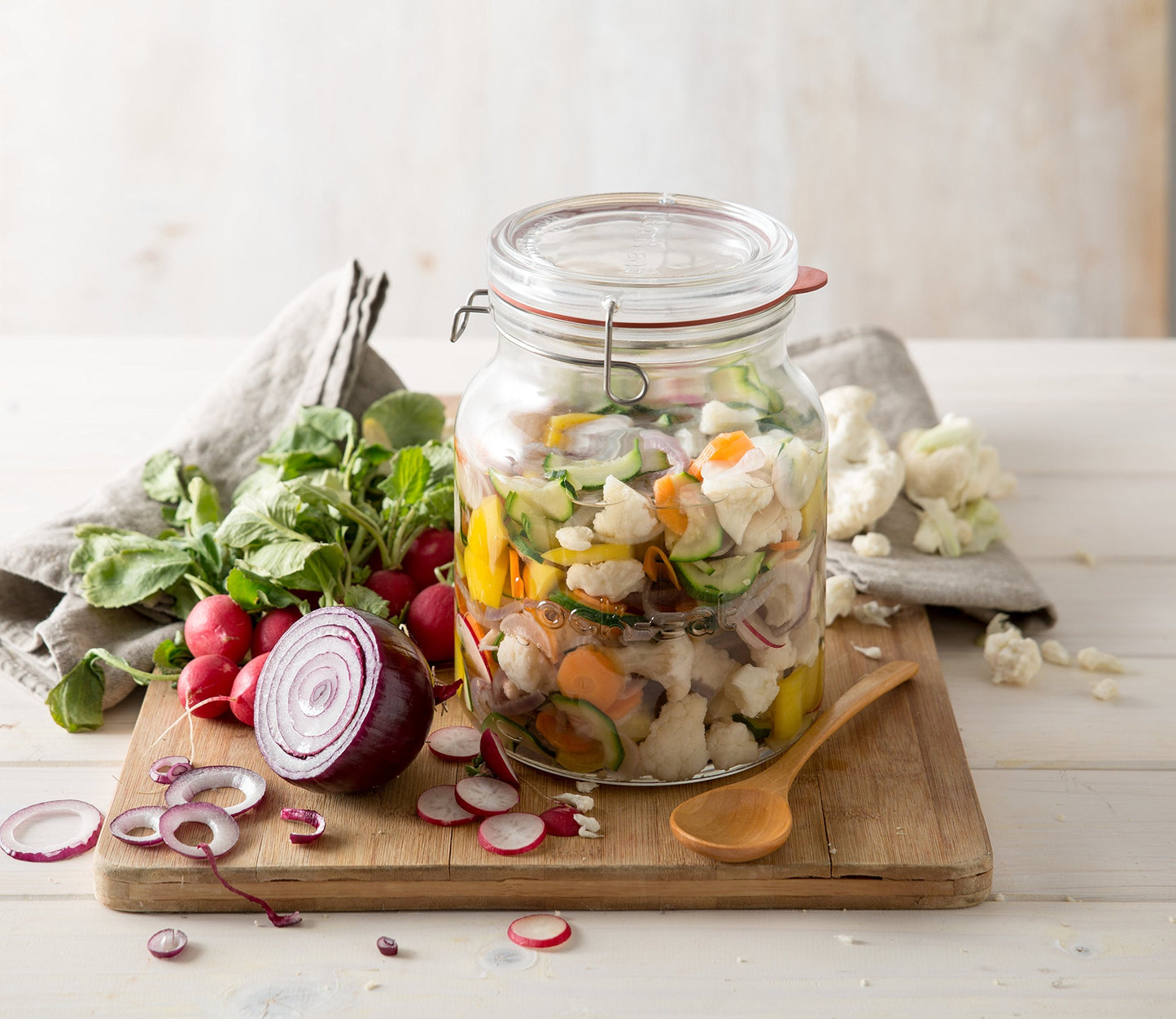 Airtight Glass Lock-Eat Storage Jar, 2 L, Italian-Made – Luigi Bormioli