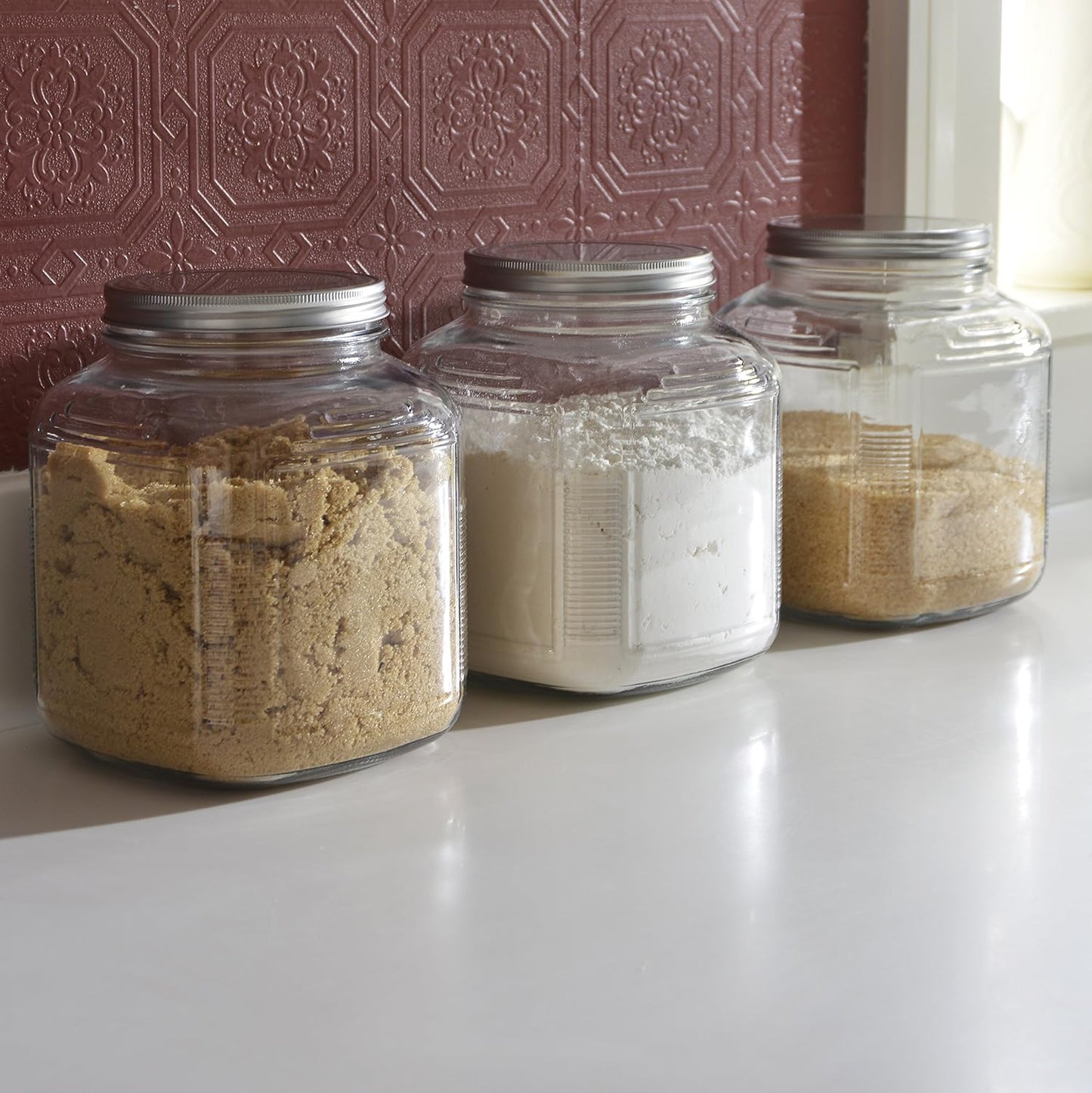 1-Gallon Glass Cracker Jars with Aluminum Lids, 4-Pack – Anchor Hocking