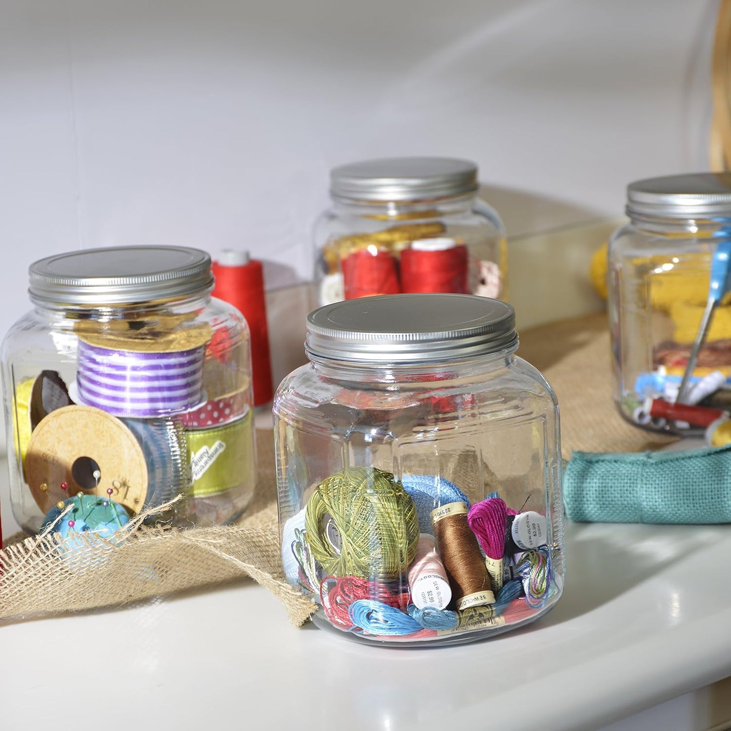 1-Gallon Glass Cracker Jars with Aluminum Lids, 4-Pack – Anchor Hocking