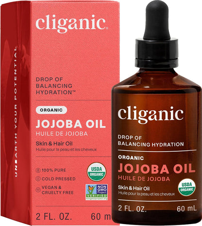 USDA Certified Organic Jojoba Oil, 100% Pure Single-Ingredient – Cliganic
