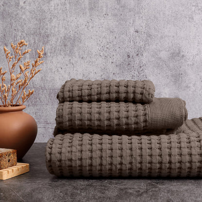 Gilden Tree Bathroom Mat: 100% Absorbent Cotton Waffle Weave
