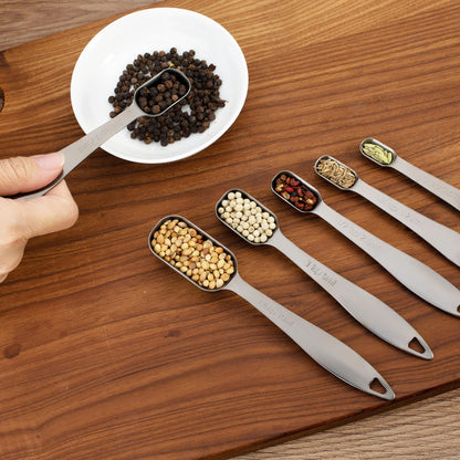 Microplastic-Free 18/8 Stainless Steel Measuring Cups & Spoons Set, 13-Piece