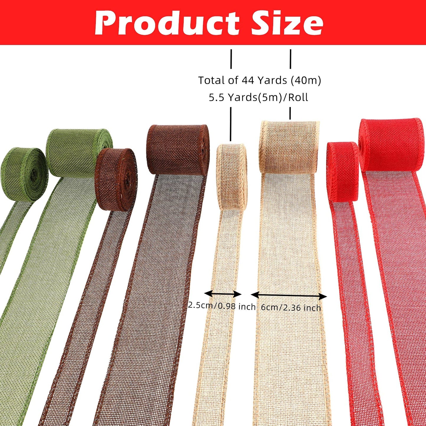 Extended 12-Yard Burlap Ribbon: Natural Wired Edge for Permanent, Handmade Bows & Garlands