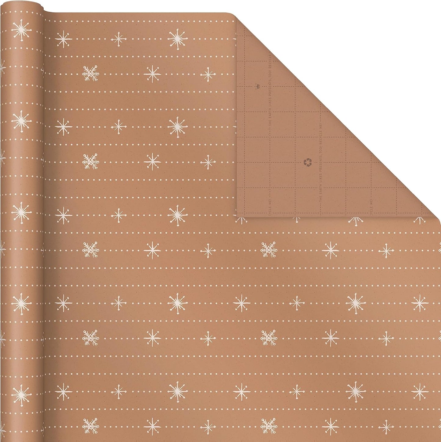 Recyclable Christmas: Hallmark Kraft Paper Rolls with Grid Lines for Easy, Eco-Conscious Wrapping