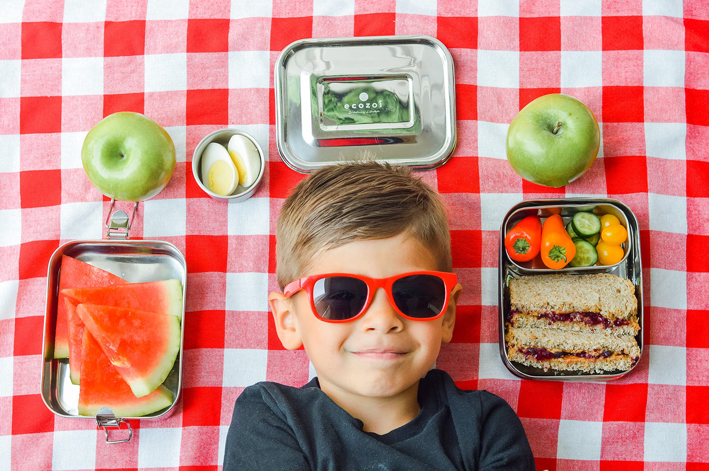 Plastic-Free Stainless Steel Bento Lunch Box, 2-Tier – Ecozoi