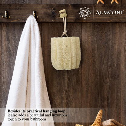 Almooni Natural Egyptian Loofah Exfoliating Body Scrubber (3-Pack)