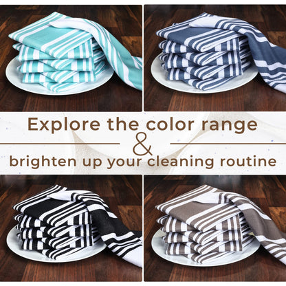 Microplastic-Free Kitchen: Urban Villa Cotton Dish Towels 6-Pack Non-Toxic