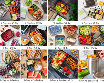 Plastic-Free Stainless Steel Bento Lunch Box, 2-Tier – Ecozoi