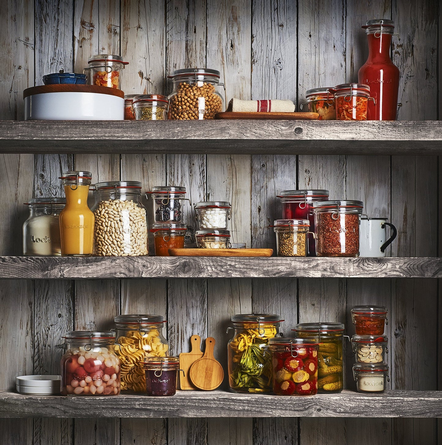 Airtight Glass Lock-Eat Storage Jar, 2 L, Italian-Made – Luigi Bormioli