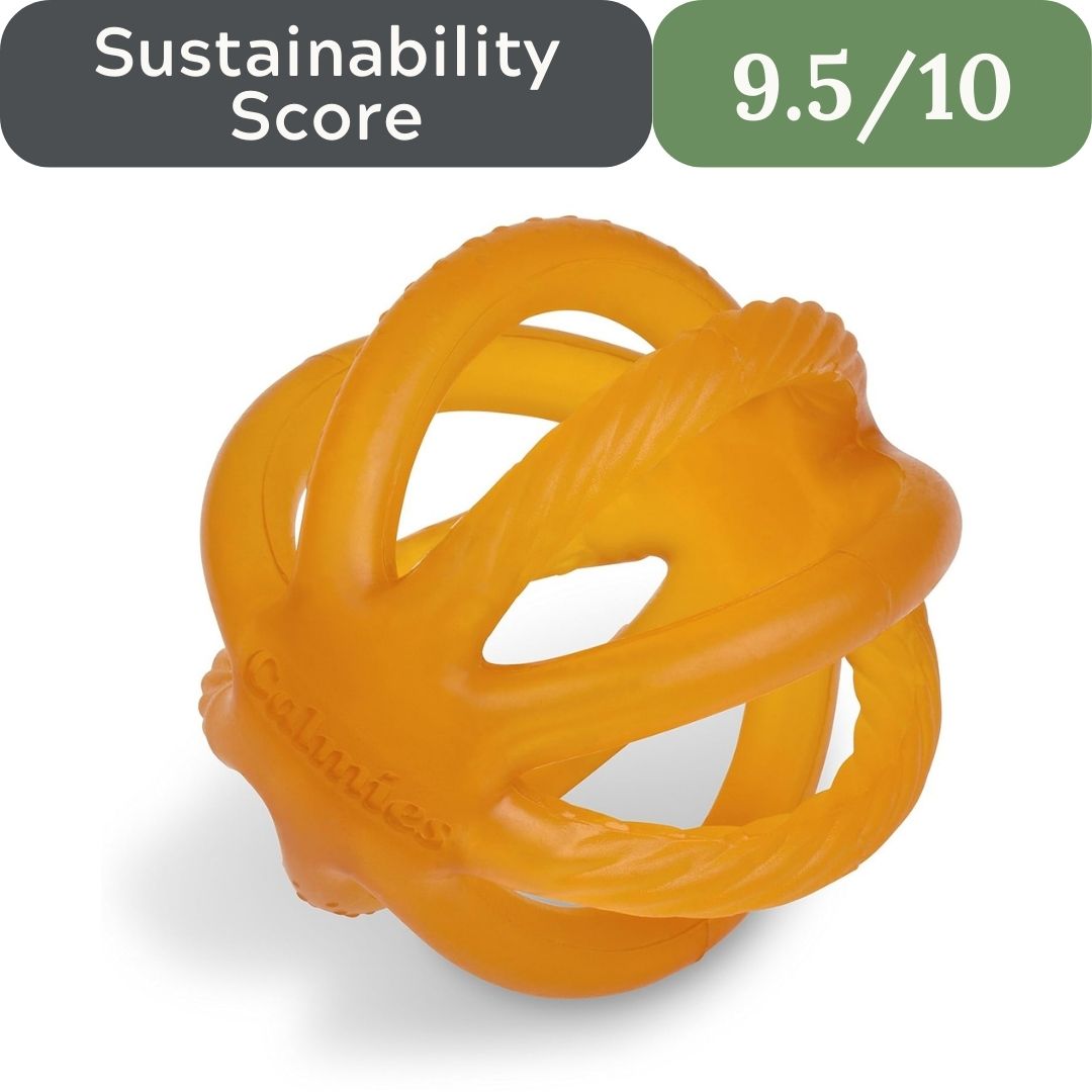 CALMIES Natural Rubber Teether: 100% Plant-Based Infant Toy