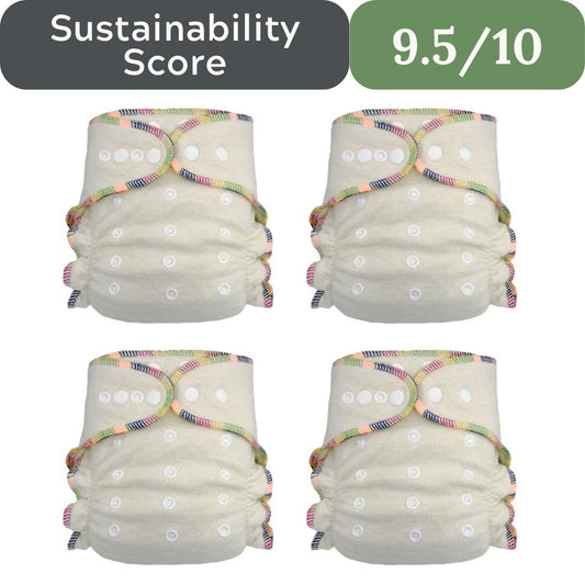 EcoAble Overnight Hemp Fitted Cloth Diapers: Adjustable Organic Purity