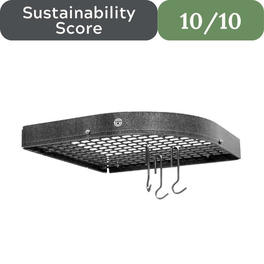 Enclume Premier Small 12-Inch Corner Pot Rack (Hammered Steel)