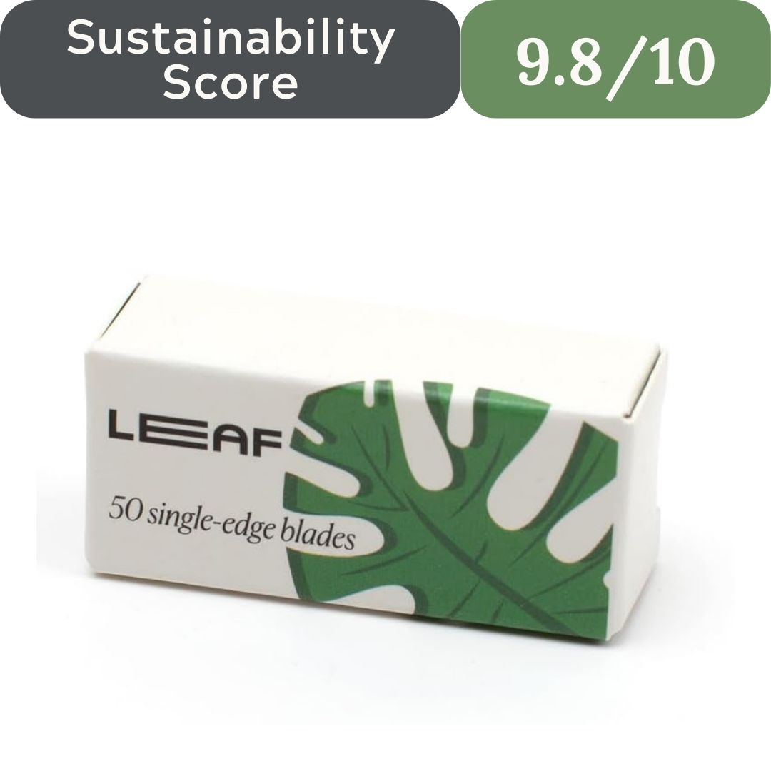 Leaf Shave Single-Edge Safety Razor Blades: 50 Count Platinum-Coated