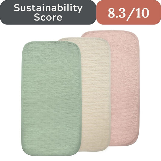 Mushie Organic Cotton Changing Pad Liners: Calming Muslin Comfort