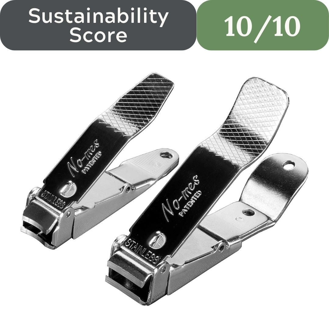 No-Mes Fingernail & Toenail Clipper Set: Patented Clipping Catcher