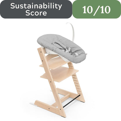 Stokke Tripp Trapp Solid Beechwood Chair with Newborn Set Bundle