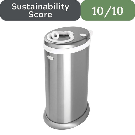 Ubbi Steel Diaper Pail: Powder-Coated Odor-Locking Bin